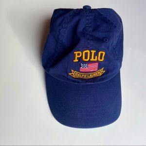 Vintage Polo Ralph Lauren cap w/ leather strap